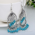 Tassel Turquoise rétro boucles d’oreilles Bohème femmes accessoires